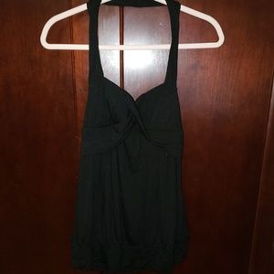 Black halter top banana republic flattering